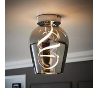 ValueLights | Helix Smoked Glass Integrated LED Ceiling Light | Ceiling Lights, Home Décor & Improvement Essential | Mains Wired