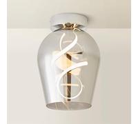 ValueLights | Helix Smoked Glass Integrated LED Ceiling Light | Ceiling Lights, Home Décor & Improvement Essential