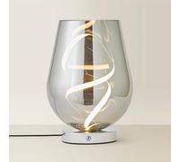 ValueLights | Helix Smoked Glass Integrated LED Table Lamp | Table Lamp, Home Décor & Improvement Essential