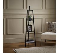 MiniSun | Black Wooden 3 Tier Floor Lamp with Storage Shelves | Floor Lamps & Torchieres, Home Décor & Improvement Essential | Base Only