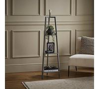 Valuelights Hiru 3 Tier Wooden Tripod Shelf Corner Floor Lamp Base In Grey Grey One Size