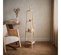 Hiru Natural Wooden 3 Tier Shelf Floor Lamp Base ValueLights Natural One Size