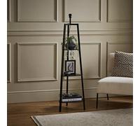 MiniSun | Black Wooden 3 Tier Floor Lamp with Storage Shelves | Floor Lamps & Torchieres, Home Décor & Improvement Essential | Base Only
