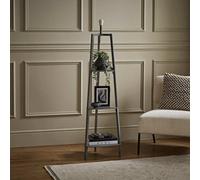 MiniSun | Grey Wooden 3 Tier Floor Lamp with Storage Shelves | Floor Lamps & Torchieres, Home Décor & Improvement Essential | Base Only