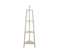 ValueLights Hiru 3 Tier Wooden Tripod Shelf Corner Floor Lamp Base in Cream ValueLights Cream