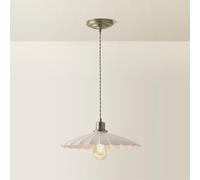 ValueLights | Holborn Cream Scallop Pendant Ceiling Light and Bulb | Ceiling Light, Home Décor & Improvement Essential | Bulb Included