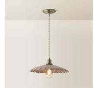 Valuelights Holborn Dusky Pink Scallop Pendant Ceiling Light