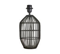 Valuelights Hollins Contemporary Matt Black Rattan Cylinder Table Lamp Base