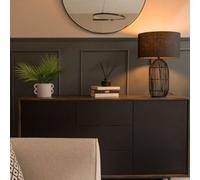 Valuelights Hollins Matt Black Table Lamp