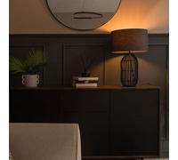Valuelights Hollins Matt Black Table Lamp