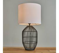 Hollins Matt Black Table Lamp ValueLights Black One Size