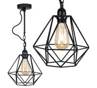 ValueLights Huber Black Ceiling Light Pendant ValueLights Black