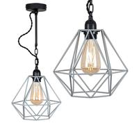 ValueLights Huber Black Industrial Wall Light With Grey Wire Pendant Shade ValueLights Black