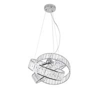 MiniSun | Modern 3 Way Chrome & Clear Acrylic Jewel Intertwined Rings Design Ceiling Light Pendant | Pendant Lights, Home Décor & Improvement Essential | Mains Wired