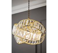 ValueLights | Gold & Clear Acrylic Jewel Intertwined Rings Design Easy Fit Ceiling Pendant Light Shade for Living Room Bedroom Hallway | Shades & Home Improvements Essential | 30cm Shade Width