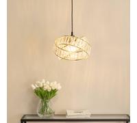 Valuelights Hudson Pair Acrylic Jewel Gold Intertwined Twist Easy Fit Lamp Shades In Grey Grey