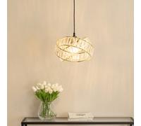 Valuelights Hudson Pair Of Acrylic Jewel Gold Intertwined Twisted Easy Fit Lamp Shades And Bulbs (D)30Cm