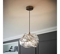 Valuelights Hudson Polished Chrome And Clear Acrylic Jewel Intertwined Rings Design Ceiling Light Shade (D)30Cm