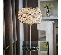 Valuelights Hudson Polished Chrome And Clear Acrylic Jewel Intertwined Rings Design Table Lamp