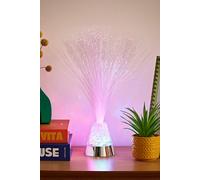 ValueLights Ice Cube RGB Colour Changing LED Fibre Optic Desk Table Lamp in White ValueLights White