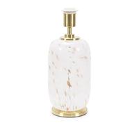 Valuelights India Gold Metal And White Confetti Glass Table Lamp Base