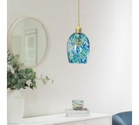 ValueLights | Green Confetti Glass Easy Fit Ceiling Pendant Light Shade | Pendant Lights, Home Décor & Improvement Essential | 16.3cm Shade Width