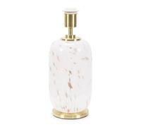 Valuelights India White Confetti Glass Rounded Table Lamp Base White