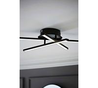 ValueLights | Matt Black Adjustable Arm Crossover Wall/Ceiling Light Integrated LED | Outdoor Wall Lights, Home Décor & Improvement Essential | IP44 Rated