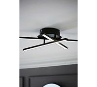 ValueLights | Matt Black Adjustable Arm Crossover Wall/Ceiling Light Integrated LED | Outdoor Wall Lights, Home Décor & Improvement Essential | IP44 Rated