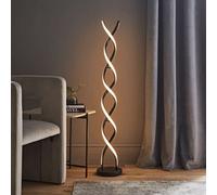 ValueLights Infinity Matte Double Twist Integrated LED Floor Lamp in Black ValueLights Black