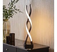 ValueLights | Matt Black Double Twist Table Lamp Integrated LED Touch Button Lighting | Table Lamps, Home Décor & Improvement Essential