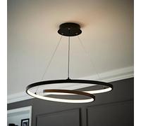 Valuelights Infinity Black Loop Integrated Led Ceiling Light