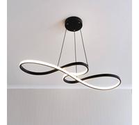 ValueLights Infinity Black Swirl Integrated LED Ceiling Flush or Pendant Light ValueLights Black
