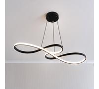 Inez Loop LED Pendant Light in Matte Black black