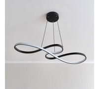ValueLights Infinity Black Swirl Integrated LED Ceiling Light - Size: 120 x 81 x 27.5cm - Wilko