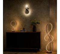 Valuelights Infinity Black Swirl Integrated Led Table Lamp