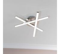 Infinity Chrome 3 Arm Crossover IP44 Bathroom Integrated LED Wall Ceiling Light ValueLights Silver One Size