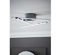 ValueLights Infinity Chrome Adjustable Crossover Integrated LED Ceiling Light - Silver - Wilko