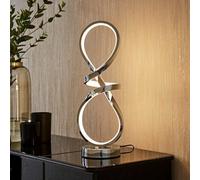 Valuelights Infinity Chrome Swirl Integrated Led Table Lamp