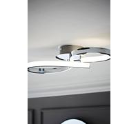 Valuelights Infinity Chrome Swirl Integrated Led Ceiling Light