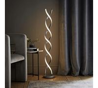 ValueLights Infinity Double Twist LED Base Only Floor Lamp - Grey