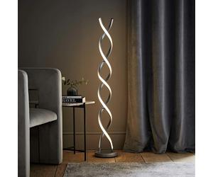 ValueLights Infinity Double Twist LED Base Only Floor Lamp - Grey