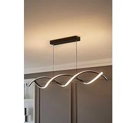 ValueLights Infinity Matt Black Double Twist Integrated LED Ceiling Light Black