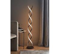 ValueLights Infinity Matt Black Double Twist Integrated LED Floor Lamp Black