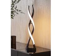 ValueLights Infinity Matt Black Double Twist Integrated LED Table Lamp Black