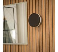 Integrated Matt Black LED Wall Light Fitting Backlit Circle Indoor Outdoor in Warm White ValueLights Black One Size