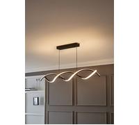 Matt Black Double Twist Ceiling Light Integrated LED Hanging Adjustable Kitchen Island Living Room Light Fitting