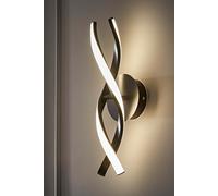 ValueLights | Matt Black Double Twist Wall Light Indoor/Outdoor Integrated LED Light Fitting Neutral White Lighting - IP44 Rated | Bathroom & Home Improvements Essential