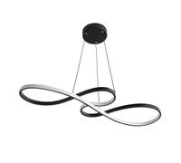 ValueLights | Infinity Matte Black Loop Drop Bar LED Ceiling Pendant Light