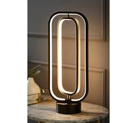 ValueLights Infinity Matte Black Revolving Integrated LED Table Lamp ValueLights Black